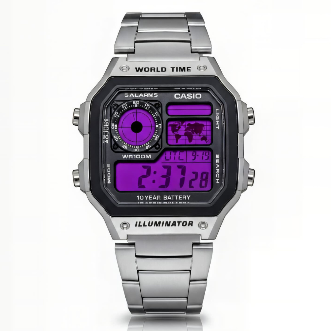 Casio Royale Purple Color Customized Watch