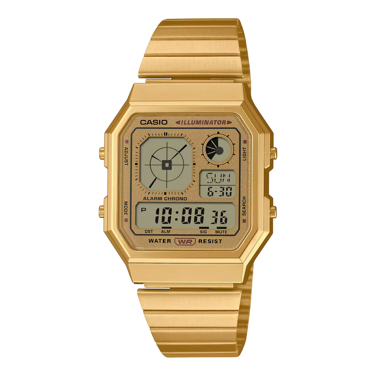 Casio A130WEG-9ADF Gold Steel Watch