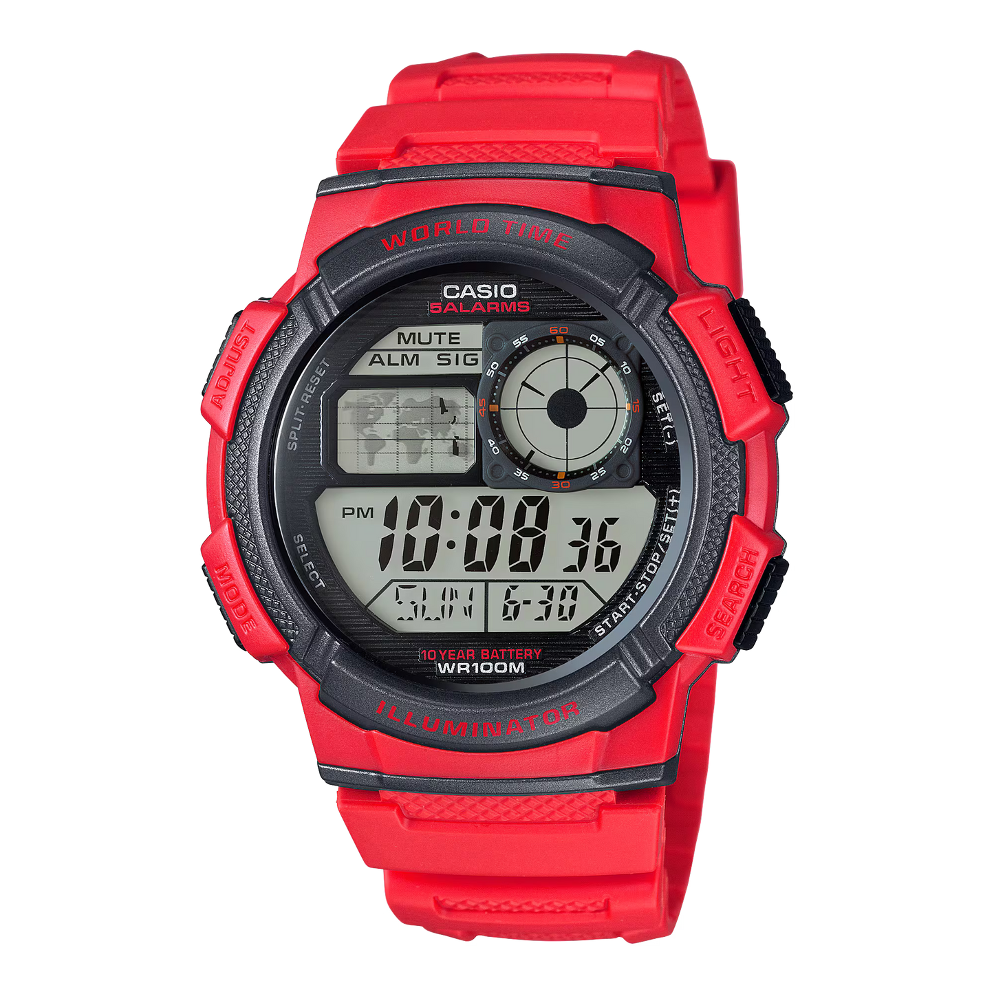 Casio AE-1000W-4AV Red Watch