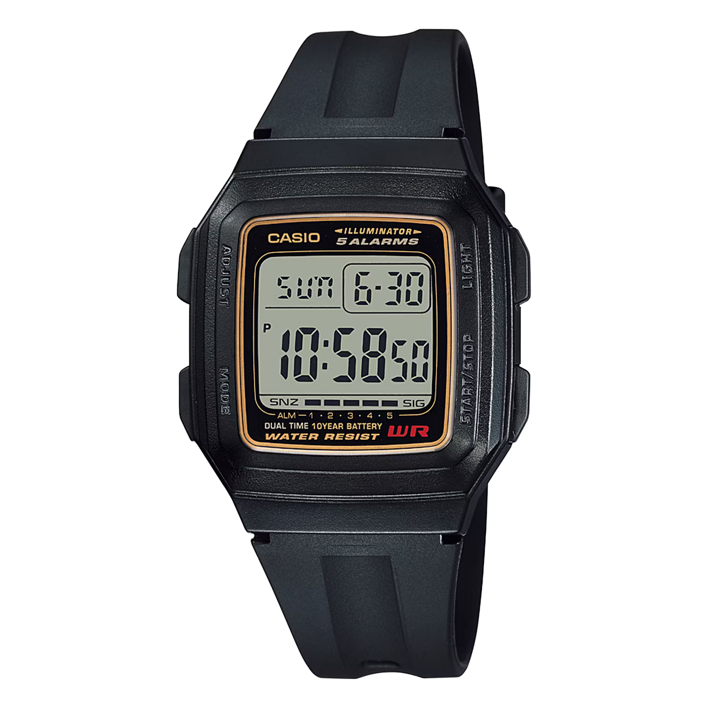 Casio F-201WA-9A Gold Watch