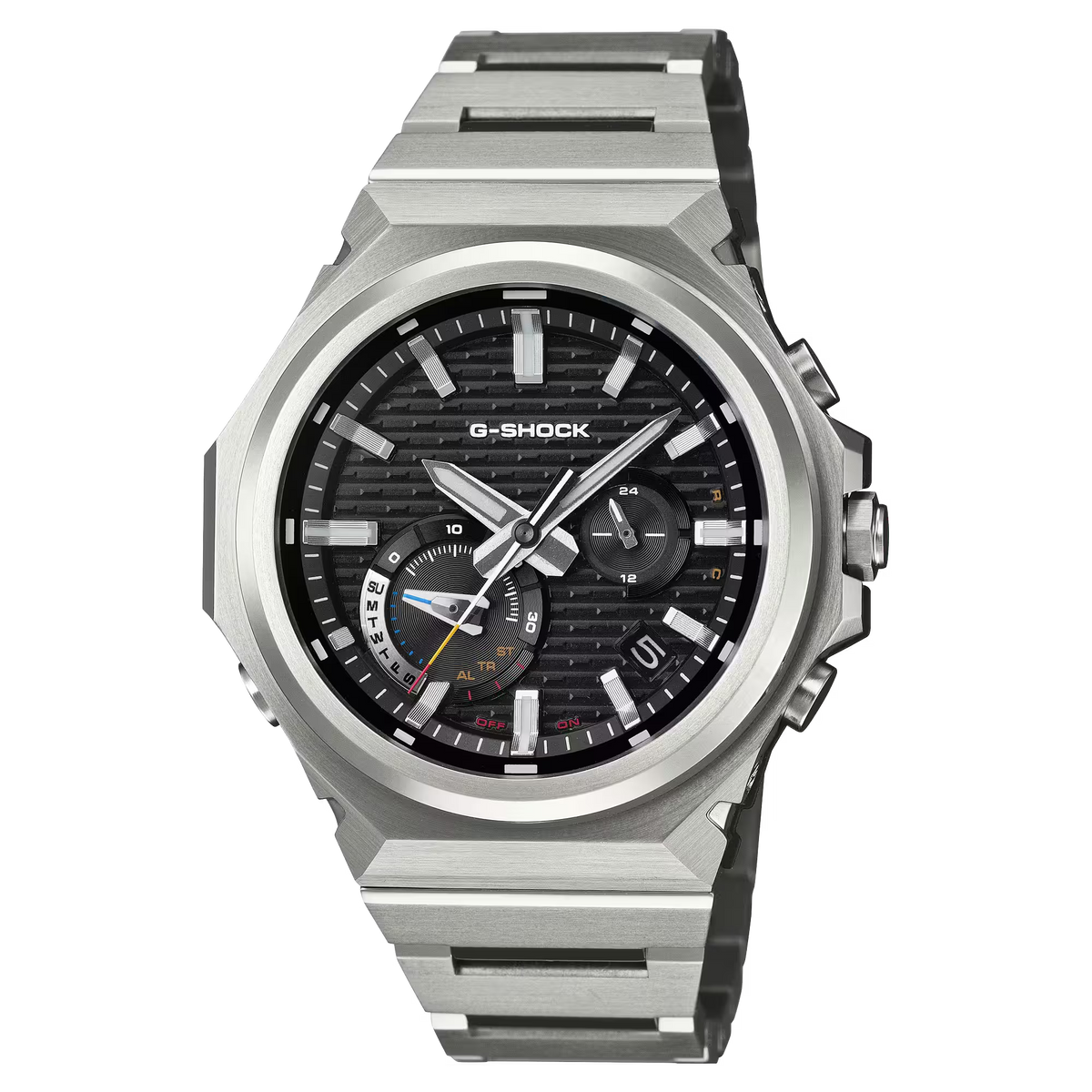 G-Shock GST-B1000D-1ADR Solar Powered Bluetooth Silver Steel Watch