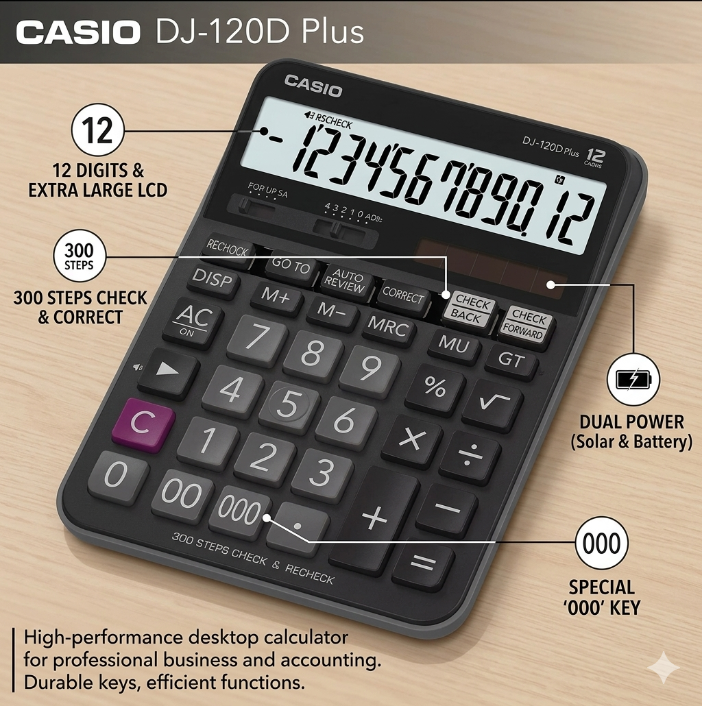 Casio DJ-120D Plus Desktop Calculator