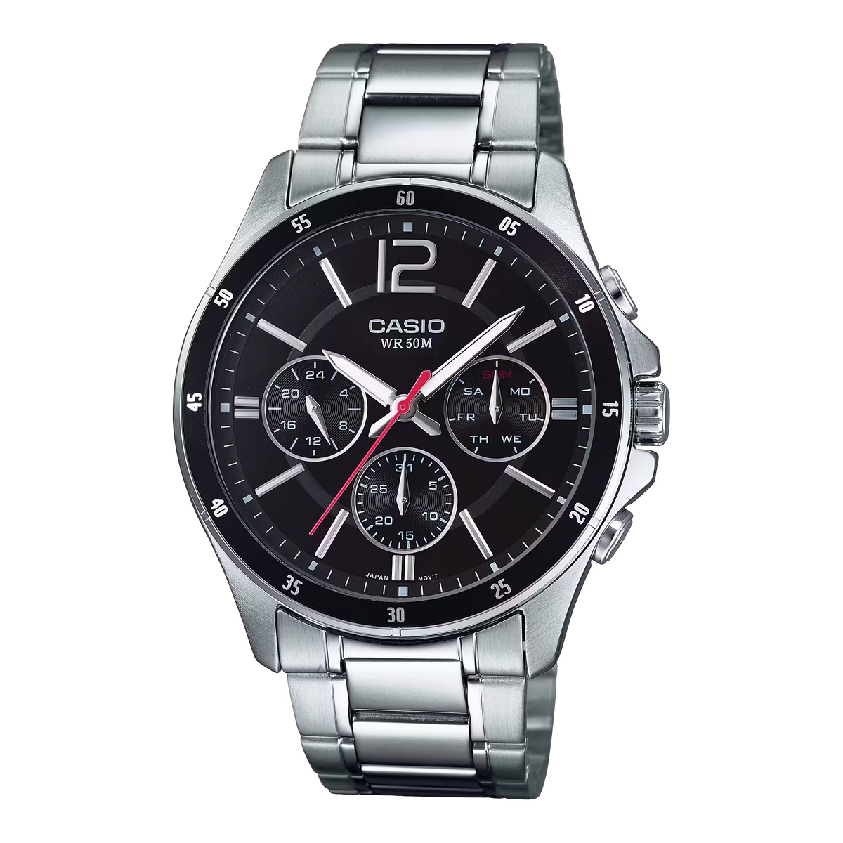 Casio MTP-1374D-1AVDF Black Steel Watch