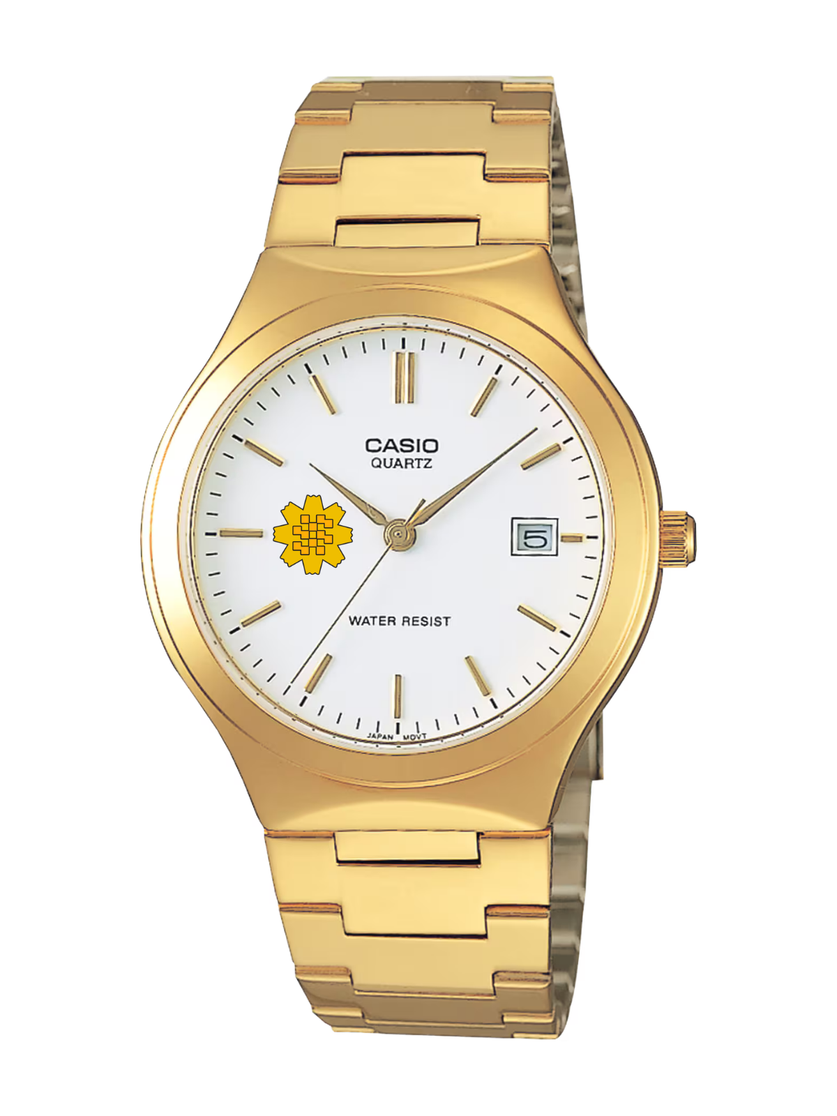 Casio Customized Al Arfaj Flower Edition Gold Watch- MTP-1170N-7ARDF
