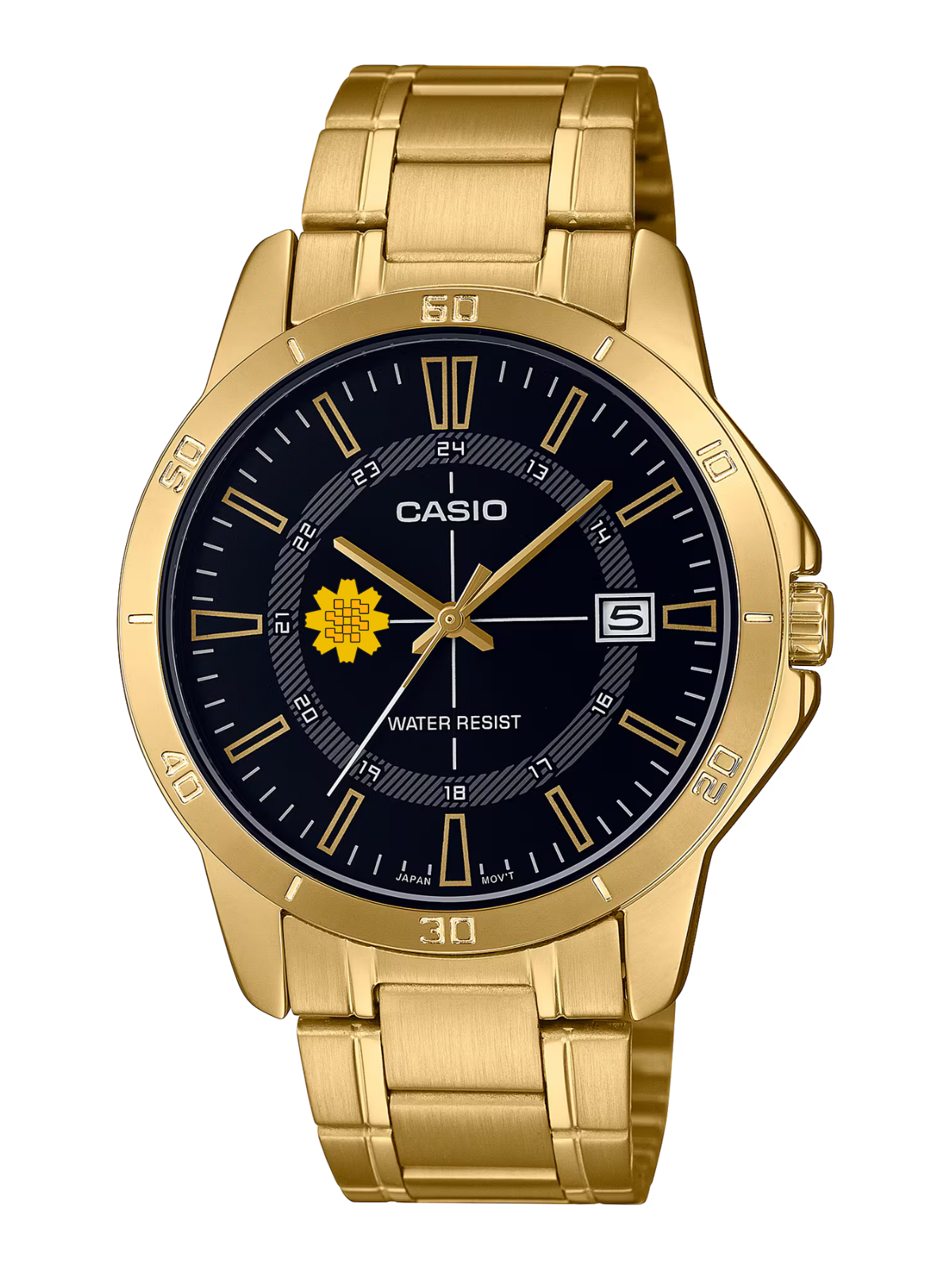 Casio Customized Al Arfaj Flower Edition Gold Watch- MTP-V004G-1C