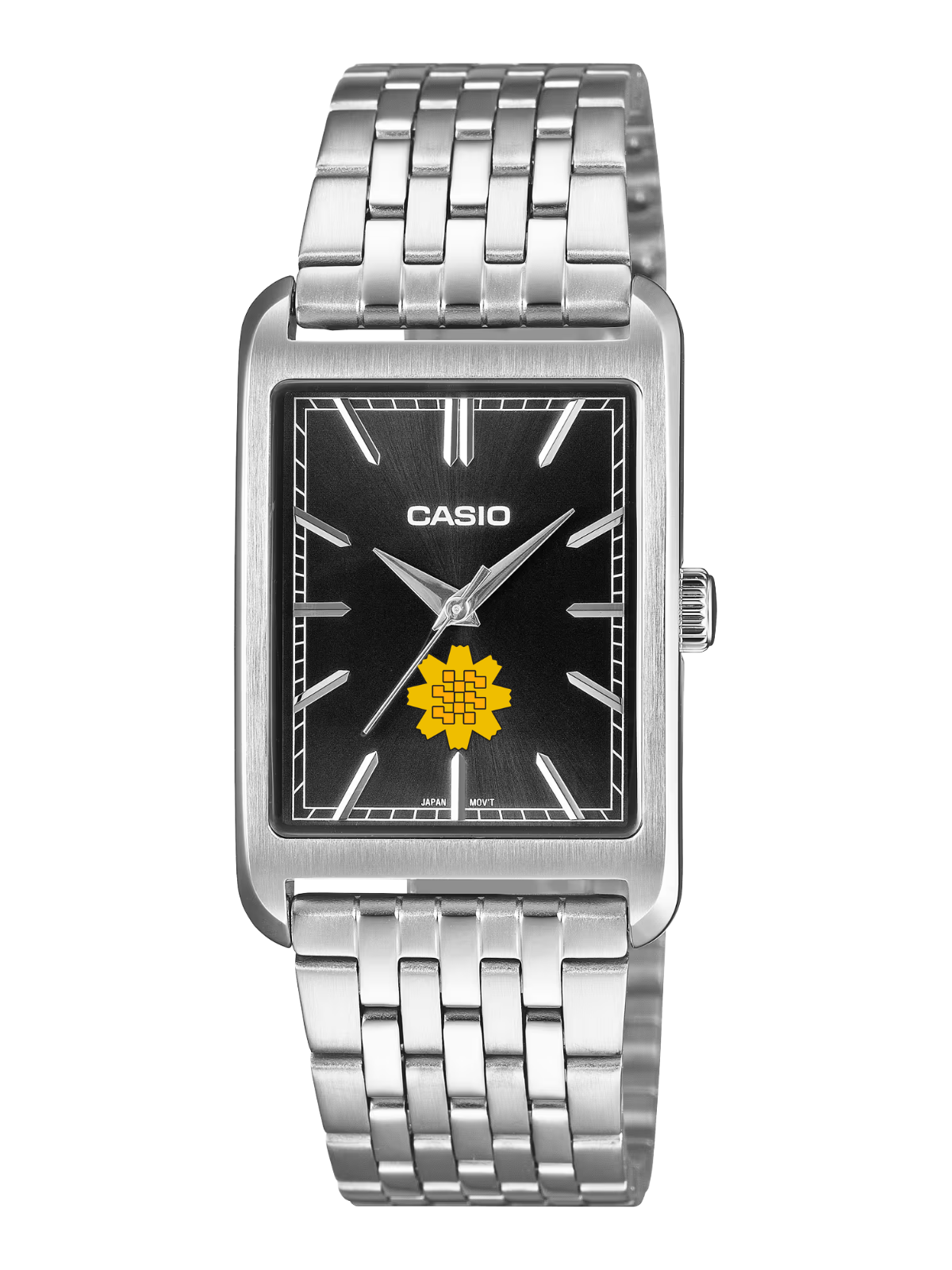 Casio Customized Al Arfaj Flower Edition Black Watch- MTP-B215D-1AV