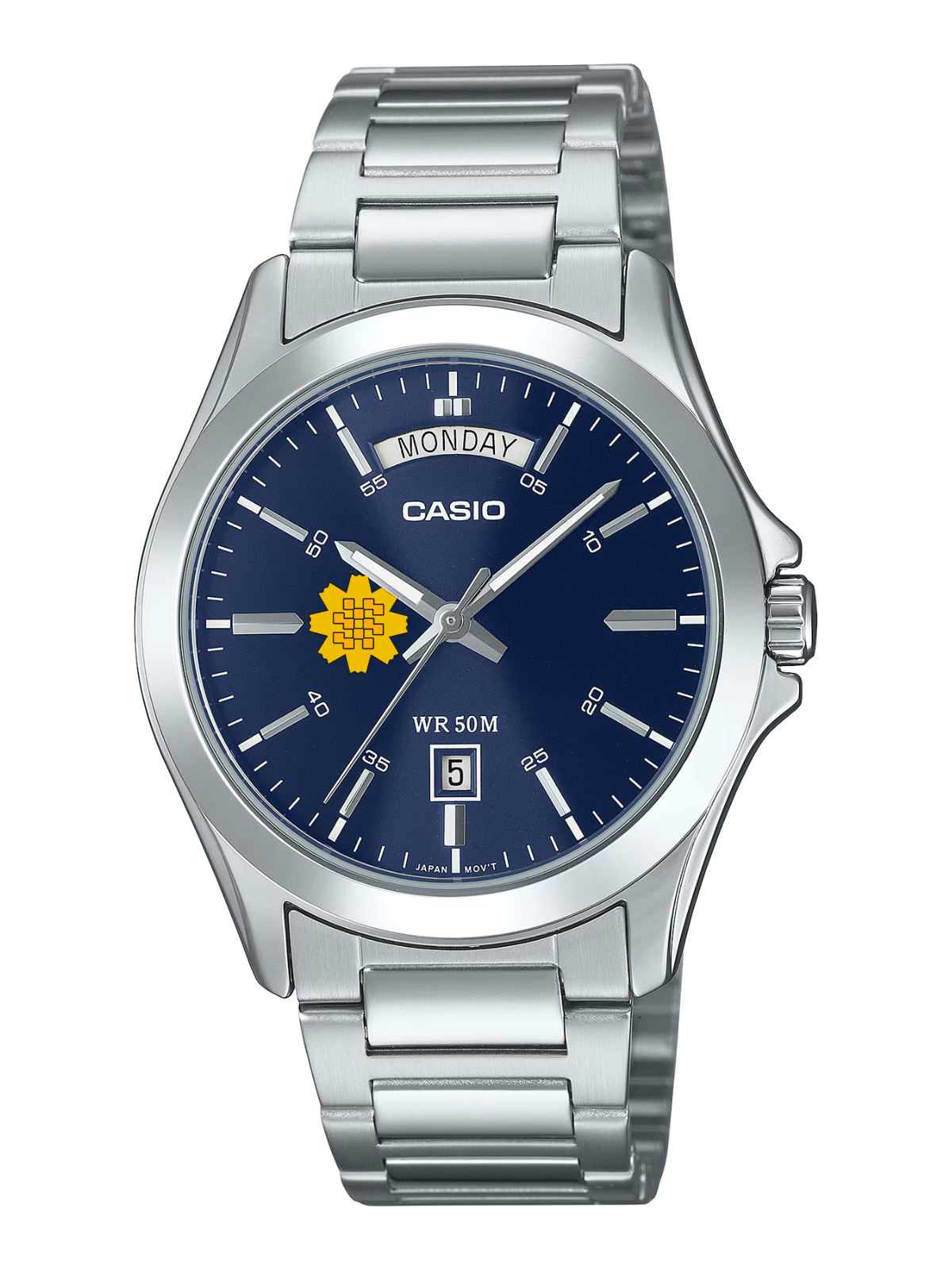 Casio Customized Al Arfaj Flower Edition Blue Watch- MTP-1370D-2A2V
