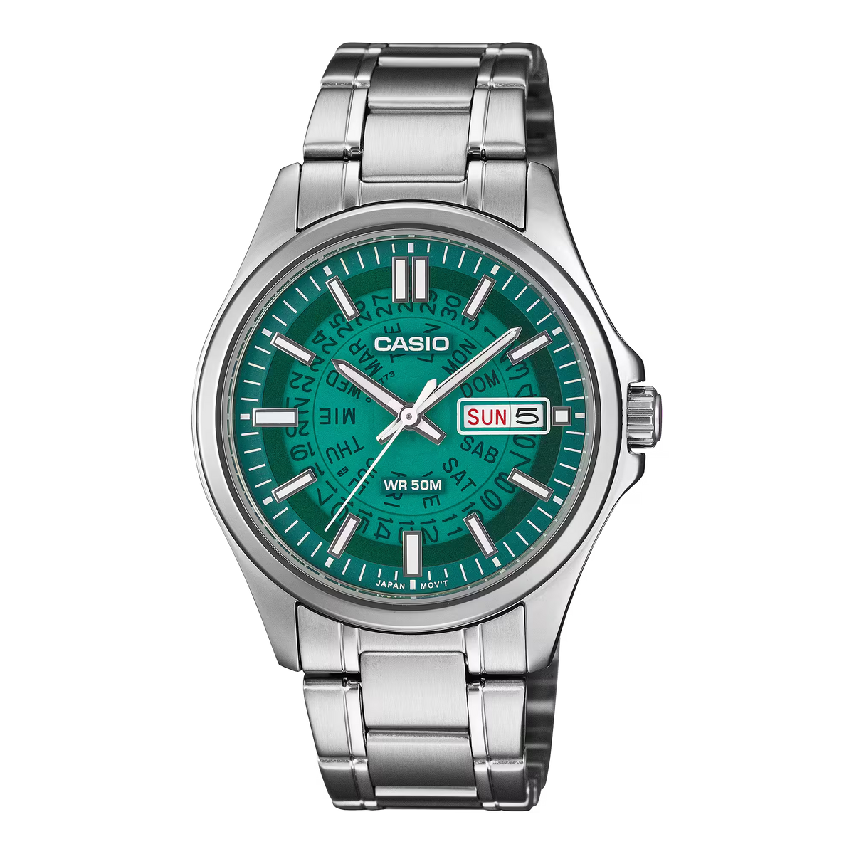 Casio MTP-E740-3AVDF Green Steel Watch
