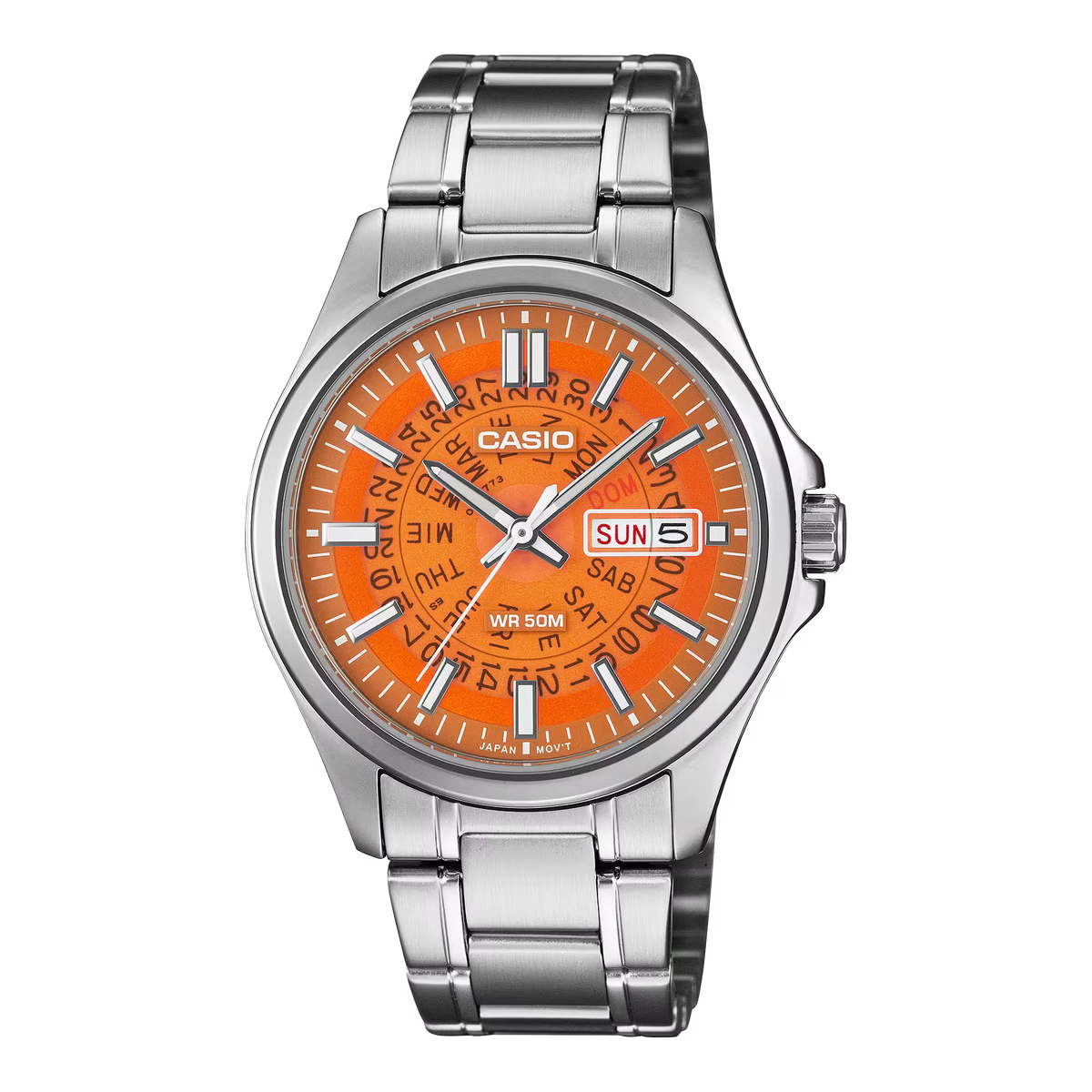 Casio MTP-E740-4AVDF Orange Steel Watch