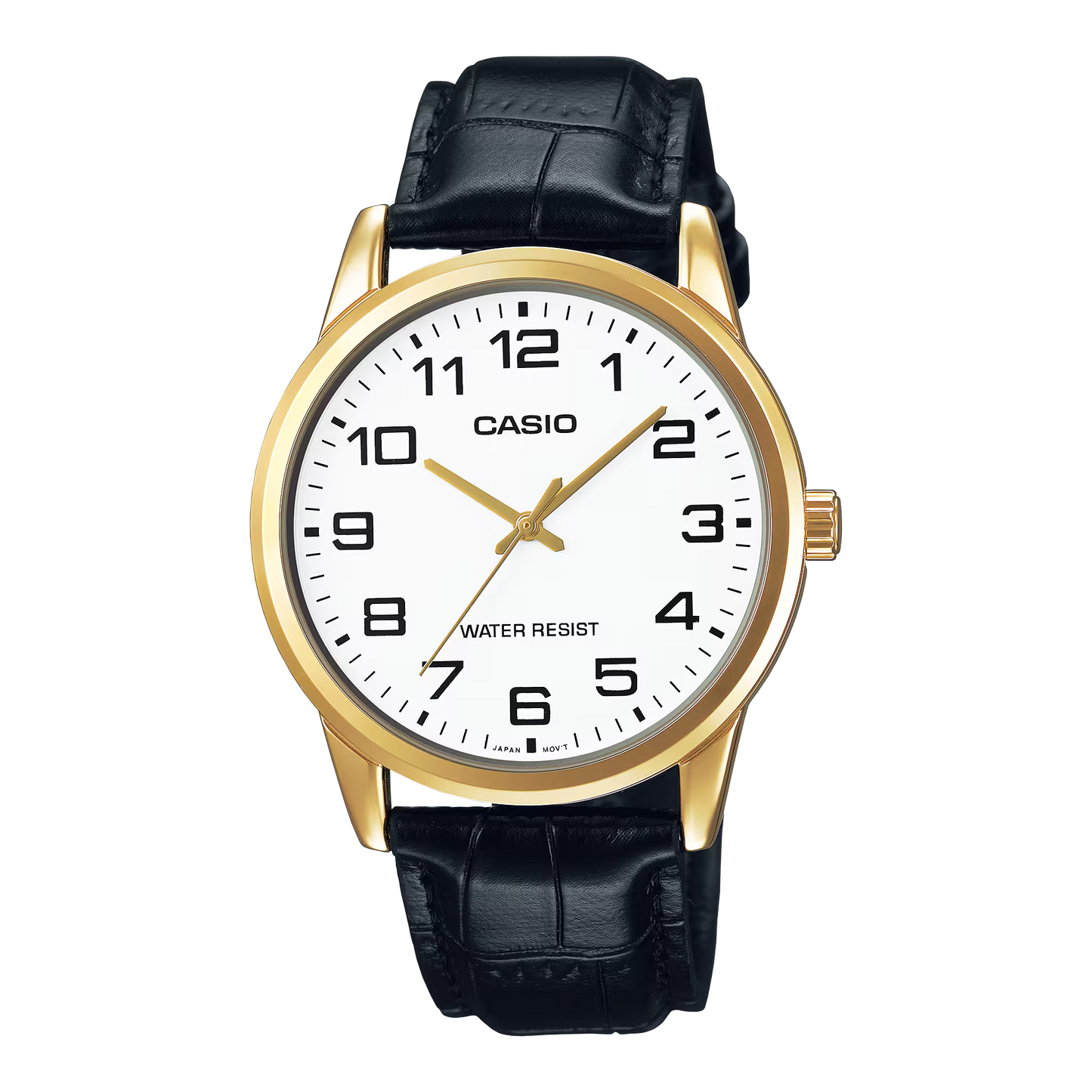 Casio MTP-V001GL-7B Leather Gold Watch