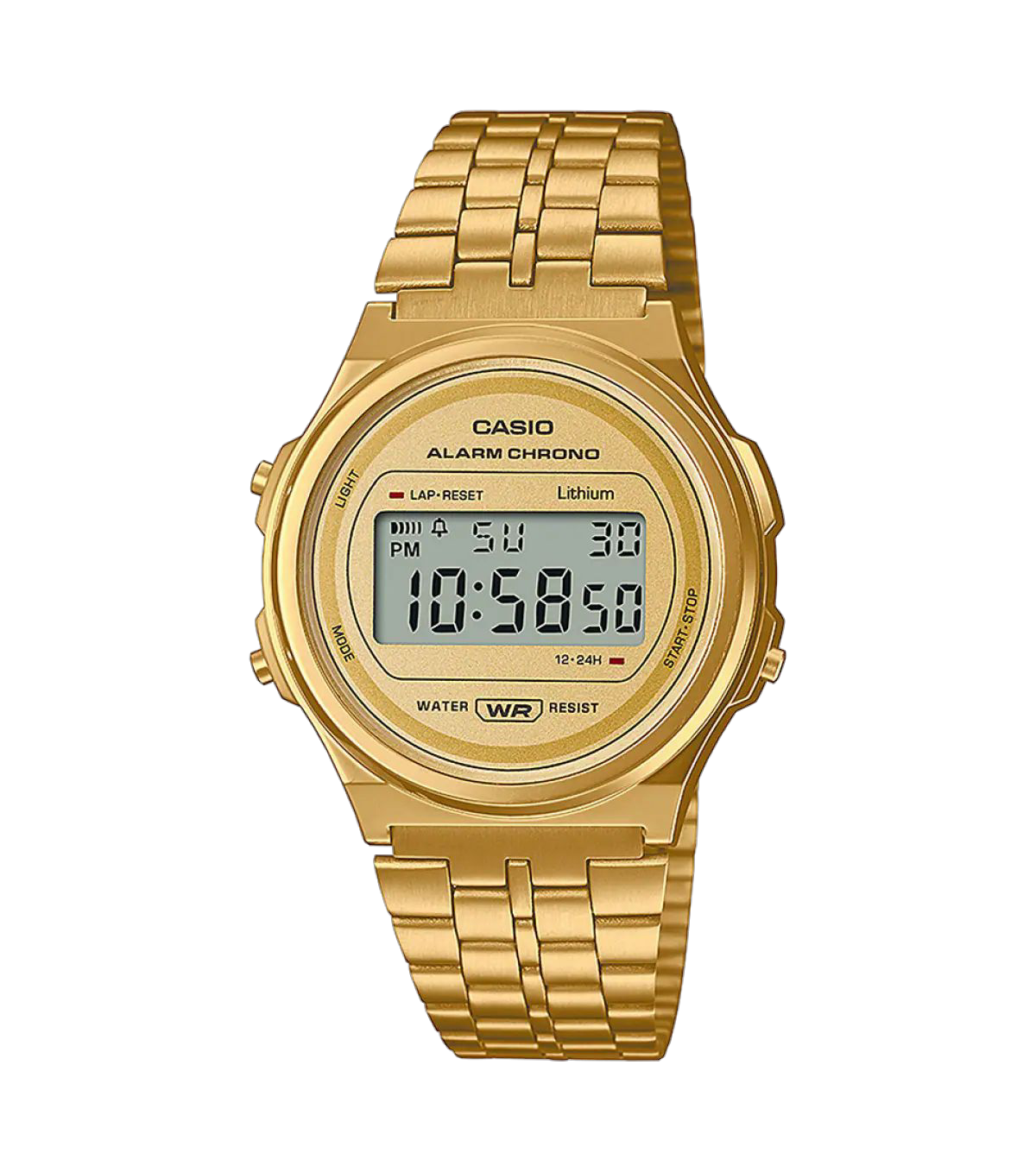 Casio A171WEG-9A Digital Watch with Stainless Steel Band