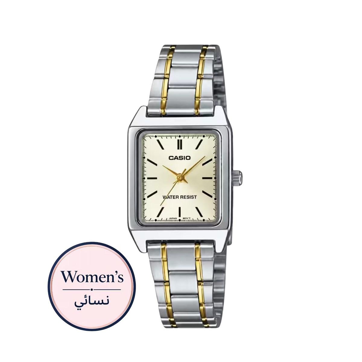 Casio LTP-V007SG-9E Women's Champagne Dial Two-Tone Stainless Steel Watch