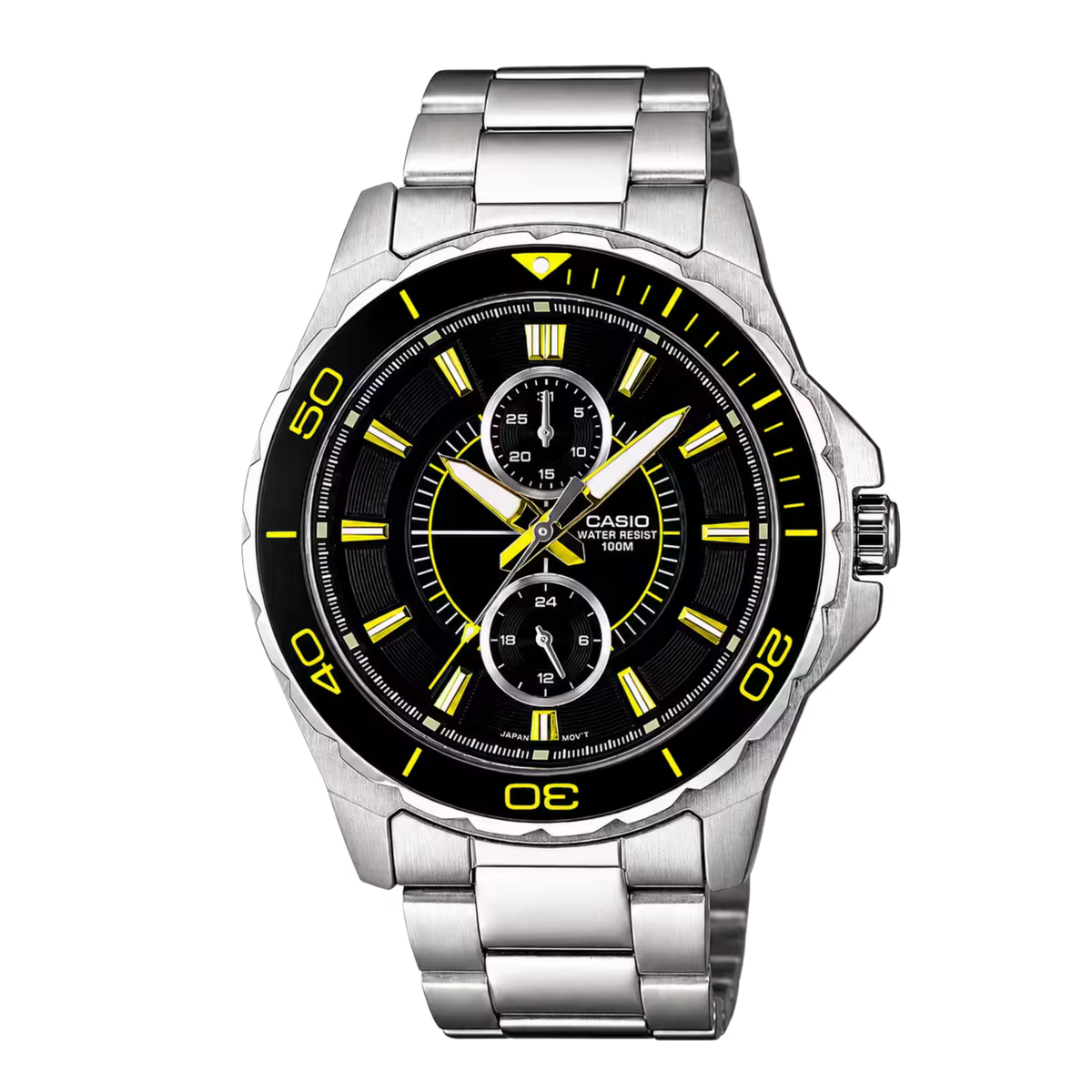 ساعة كاسيو MTD-1077D-1A2V سوداء