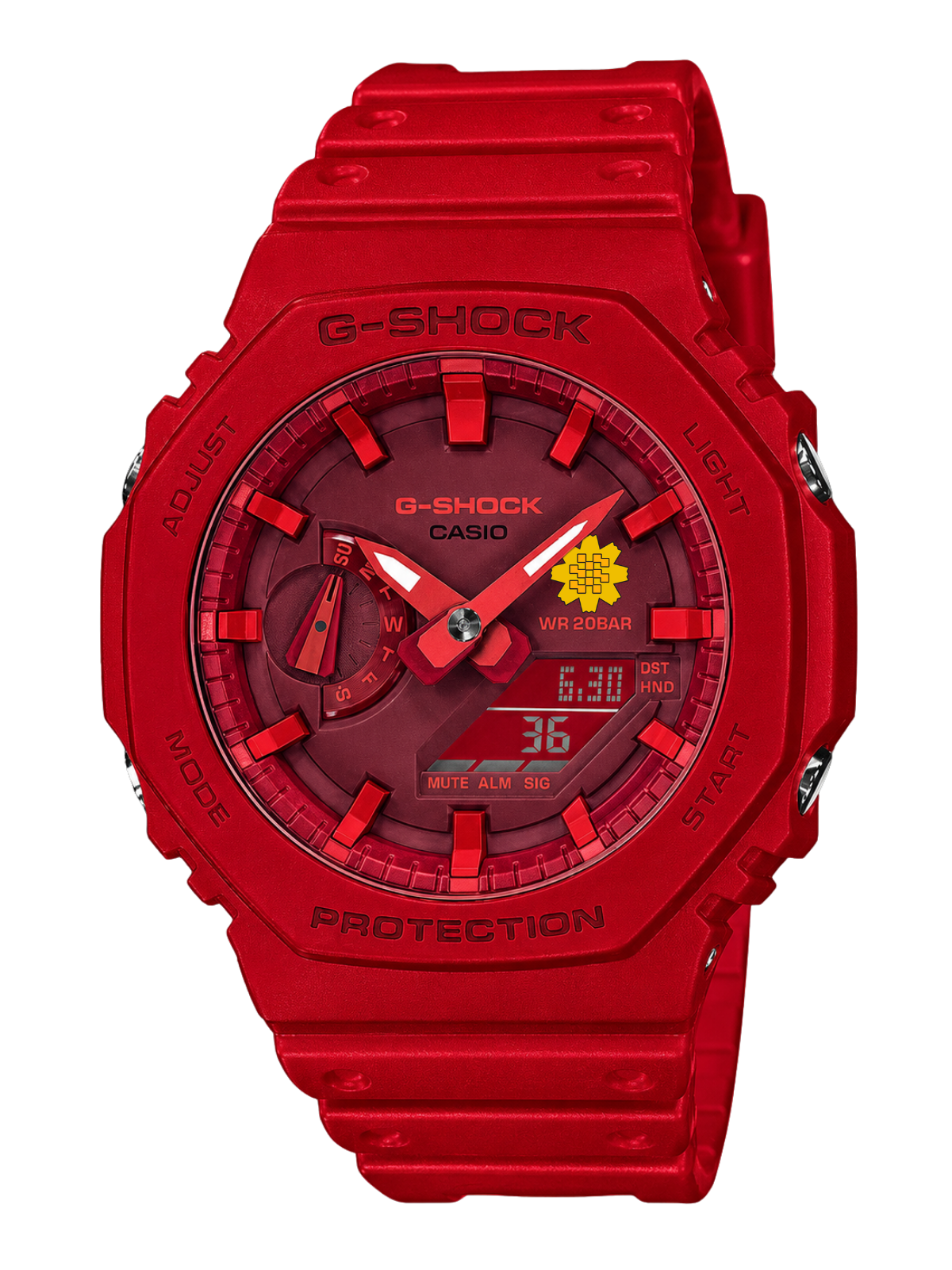 G-Shock Customized Al Arfaj Flower Edition Red Watch- GA-2100-4A