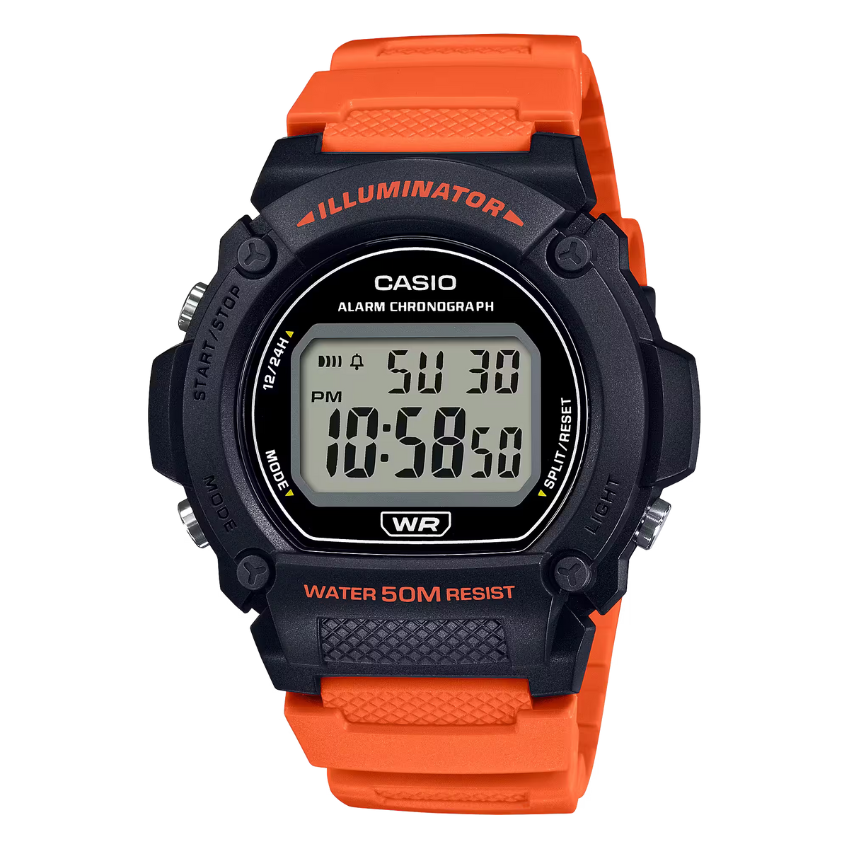 Casio W-219H-4AVDF Orange Watch