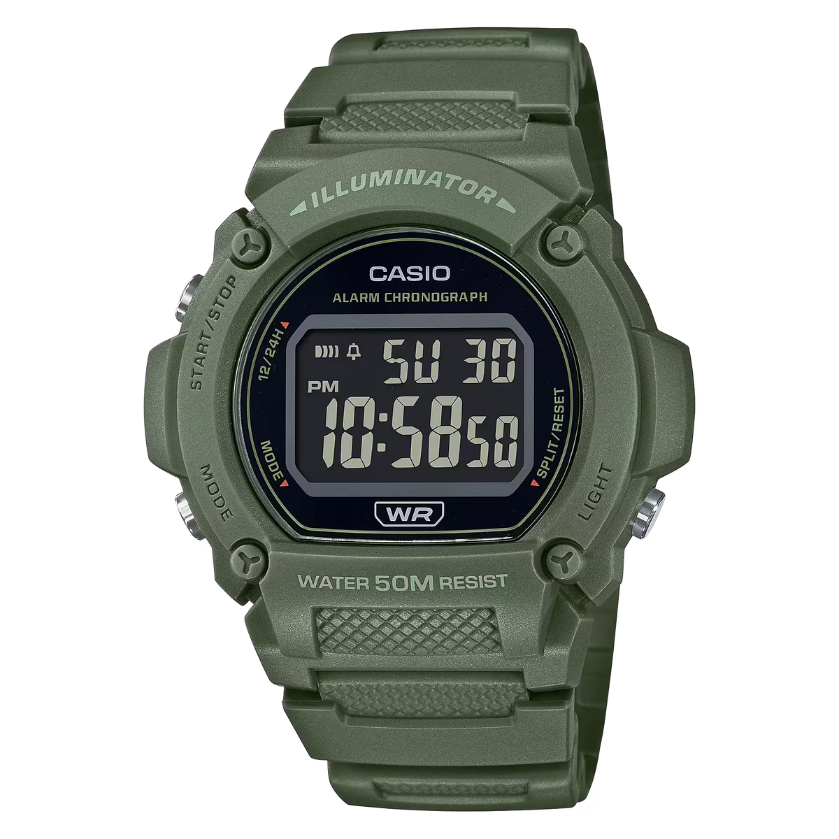 Casio W-219HC-3BVDF Green Watch