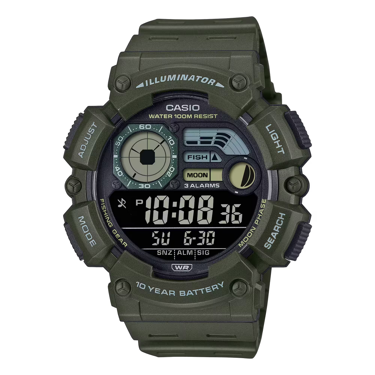 Casio WS-1500H-3BVDF Green Watch