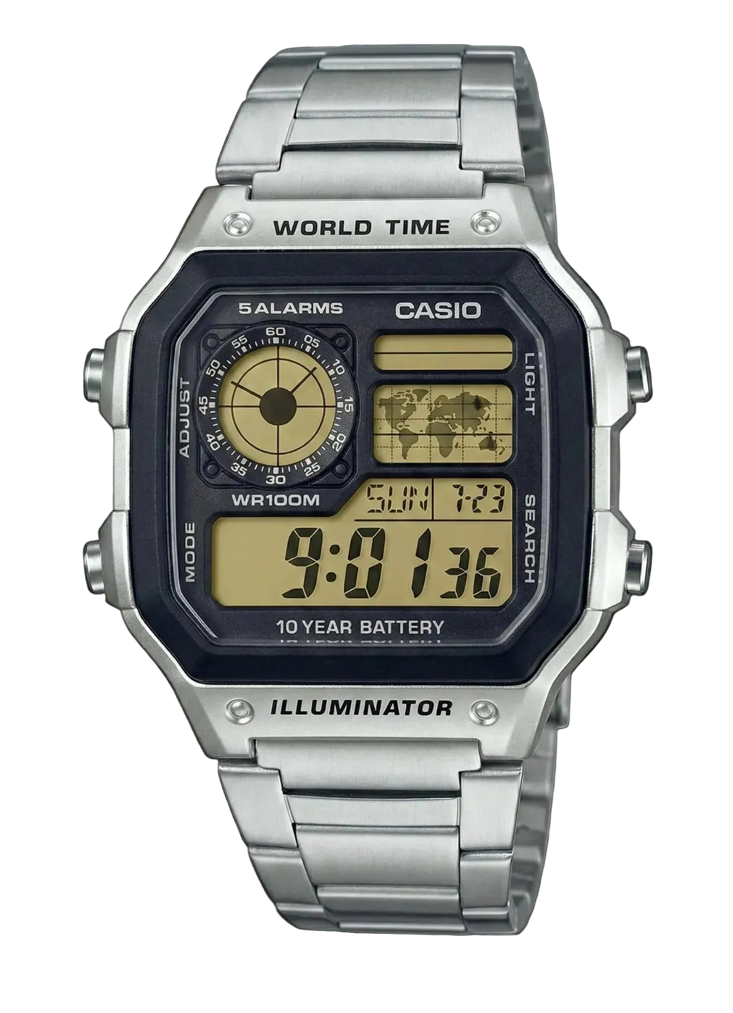 Casio AE-1200WHD World Time Sahara Brown Custom AE-1200WHD-1