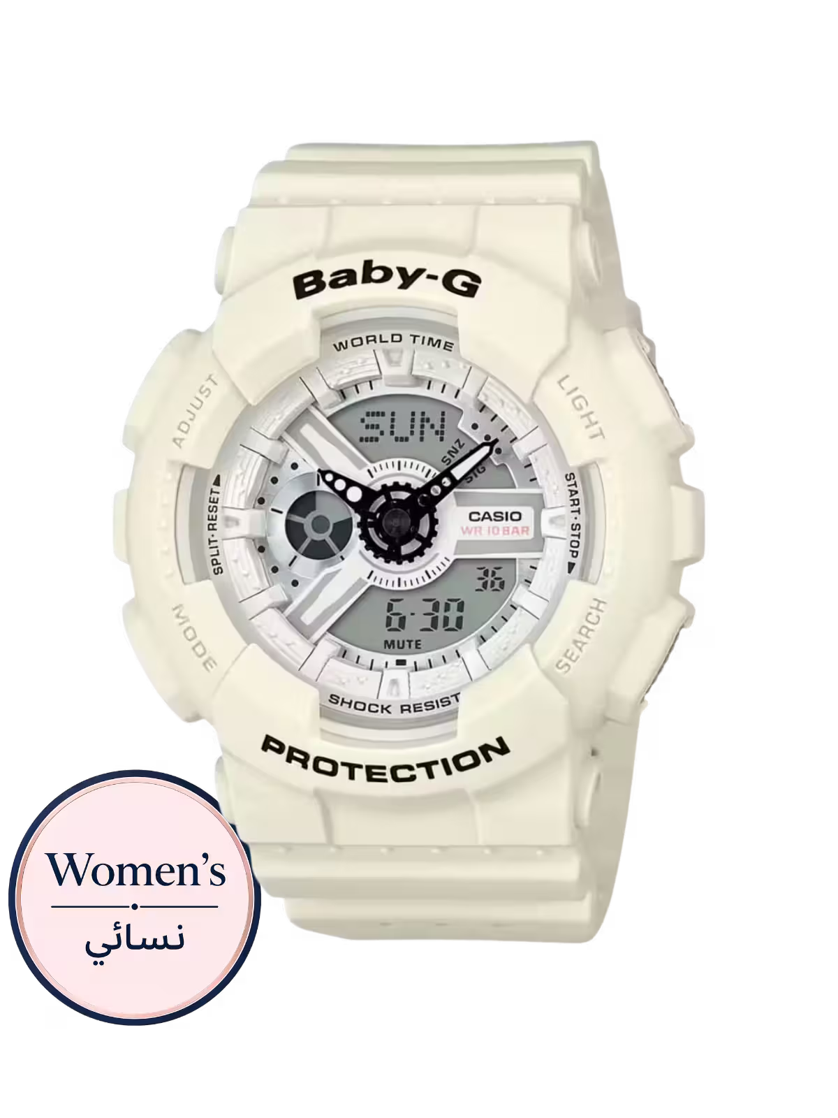 Baby-G BA-110PP-7ADR Women’s White Watch