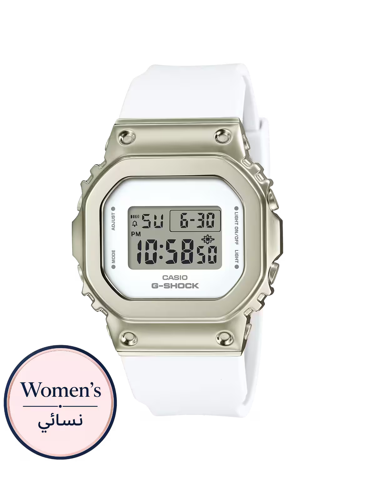 ساعة جي شوك GM-S5600G-7 بيضاء