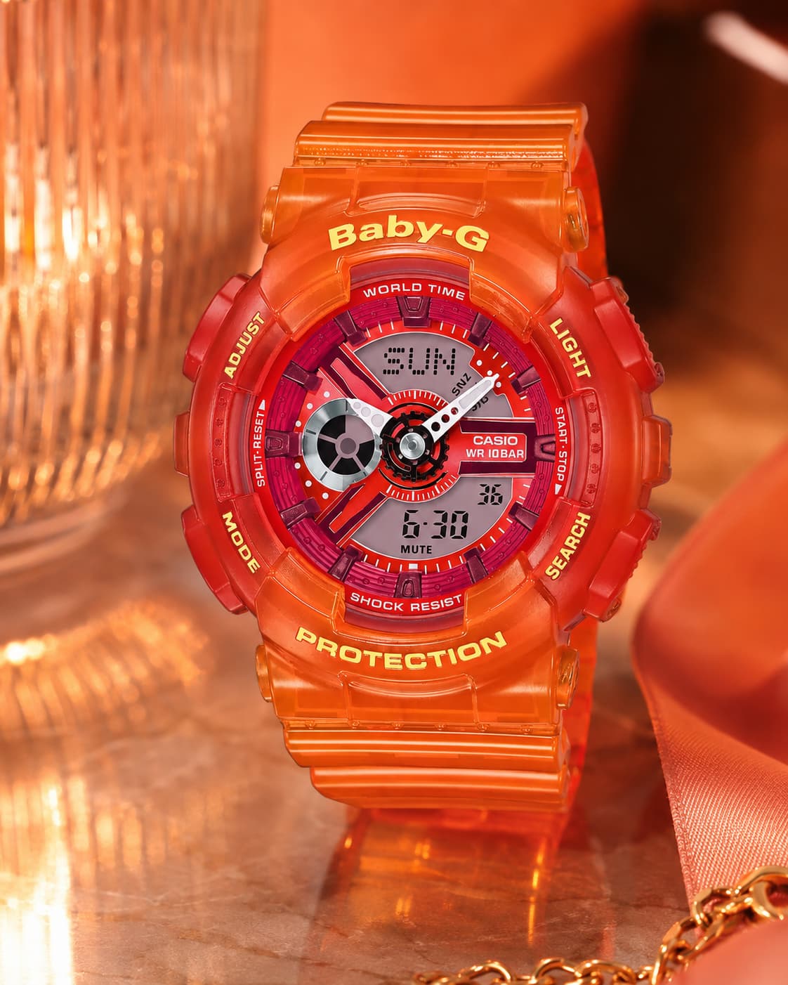 Baby-G BA-110JM-4ADR Women’s Orange Watch