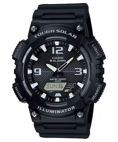 Casio AQ-S810W-1A Tough Solar Black Analog Digital Watch