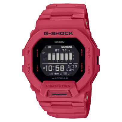 ساعة جي-شوك GBD-200RD-4A بلوتوث حمراء