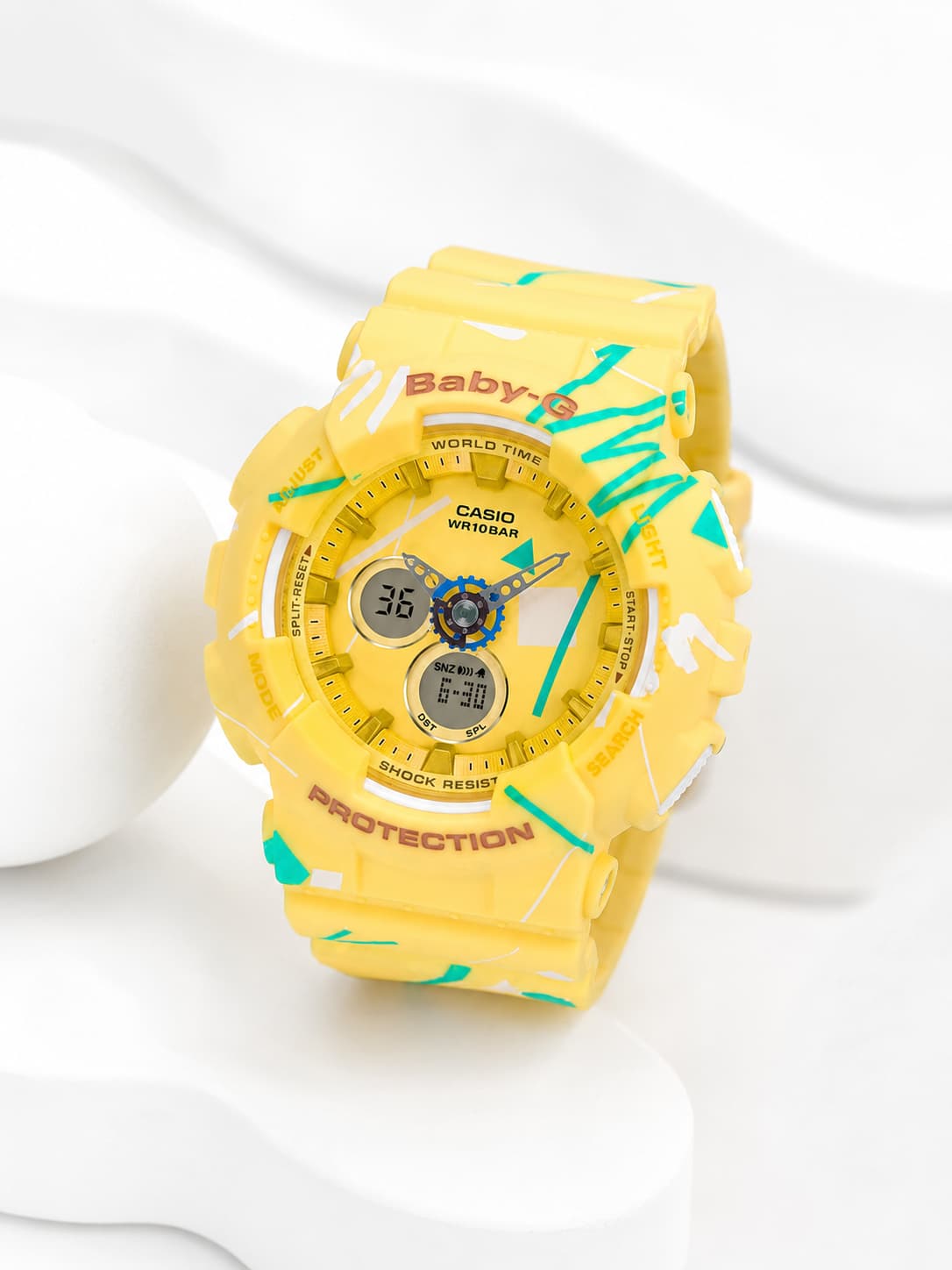 Baby-G BA-120SC-9ADR Women’s Yellow Watch
