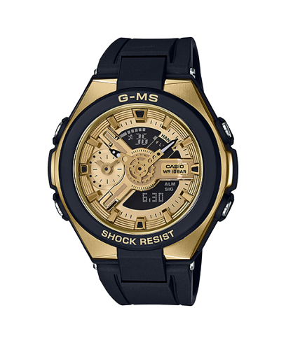 Casio Black & Rose‑Gold G‑Shock G‑MS Dual Dial MSG‑400G‑1A2DR