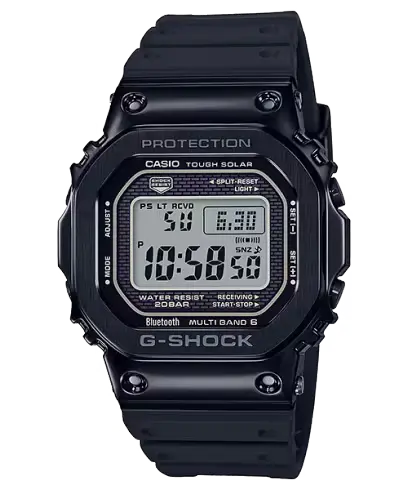 ساعة G-Shock GMW-B5000G-1 سوداء بلوتوث تعمل بالطاقة الشمسية