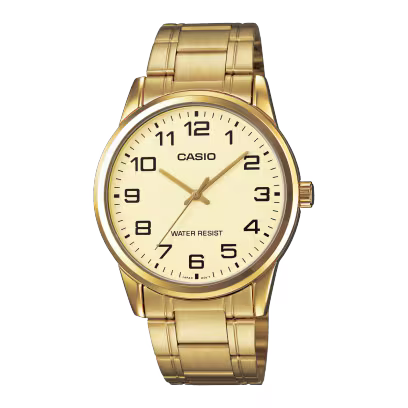 Casio MTP-V001G-9B Gold Stainless Steel Analog Watch