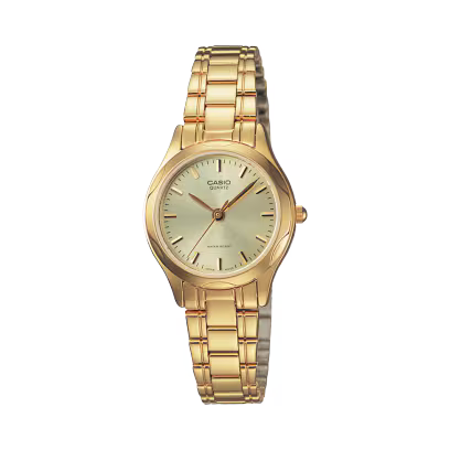 Casio LTP-1275G-9A Gold Stainless Steel Champagne Dial Analog Watch