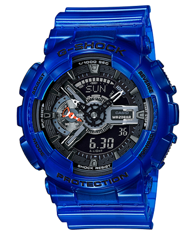 Casio G-Shock GA-110CR-2A Semi-Transparent Blue Watch