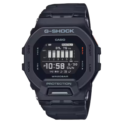 Casio GBD-200-1 Bluetooth Black Digital Watch