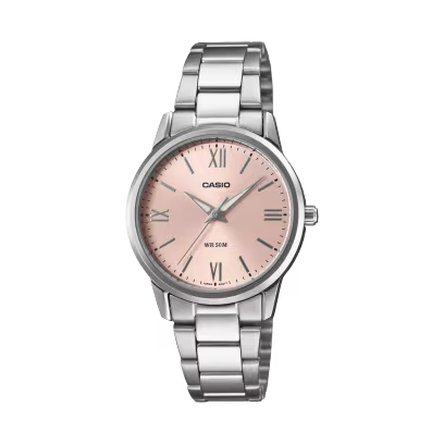 Casio LTP-1303DD-4A Pink Dial Stainless Steel Watch