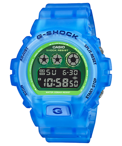 Casio G‑Shock Blue Translucent Resin Watch DW‑6900LS‑2DR