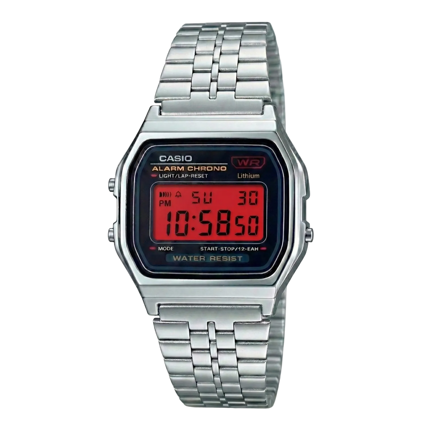 ساعة كاسيو ذات شاشة حمراء مخصصة