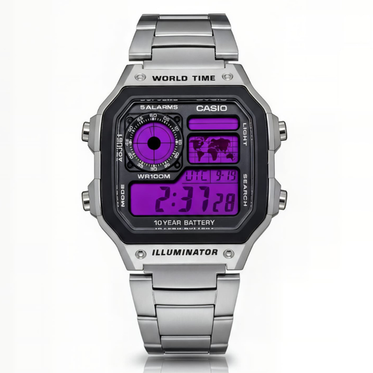 Casio Royale Purple Color Customized Watch