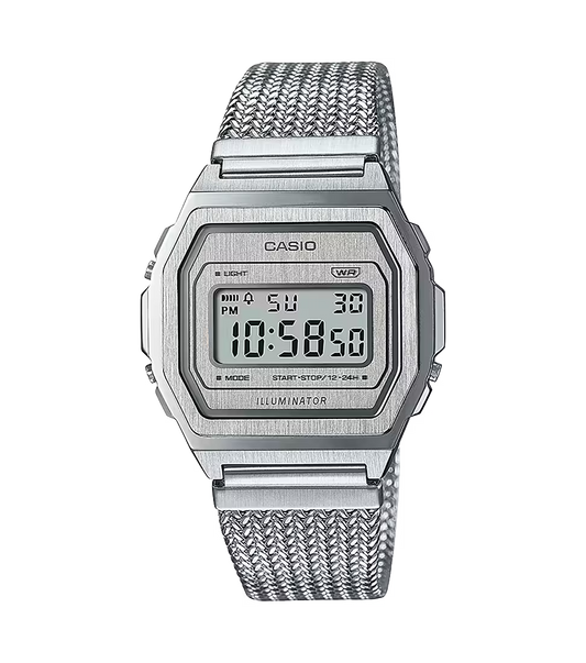 Casio A1000MA-7DF Silver Steel Watch
