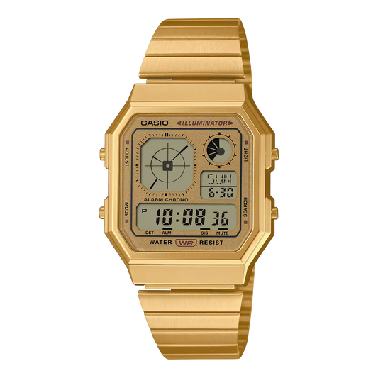 Casio A130WEG-9ADF Gold Steel Watch