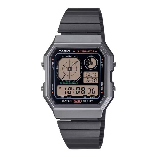 Casio A130WEGG-1ADF Black Steel Watch