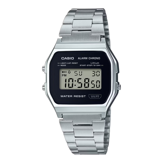 Casio A158WEA-1DF Silver Steel Watch
