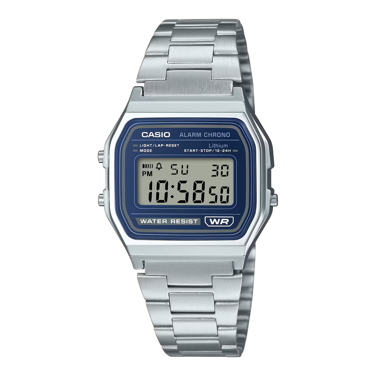Casio A158WEA-2DF Blue Steel Watch