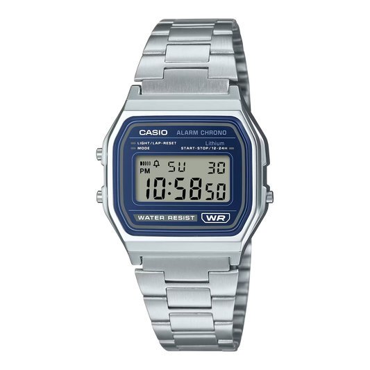 Casio A158WEA-2DF Blue Steel Watch