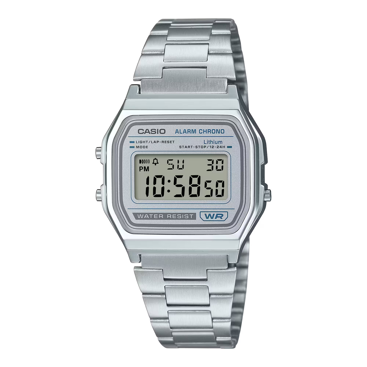 Casio A158WEA-7DF Silver Steel Watch