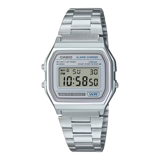 Casio A158WEA-7DF Silver Steel Watch