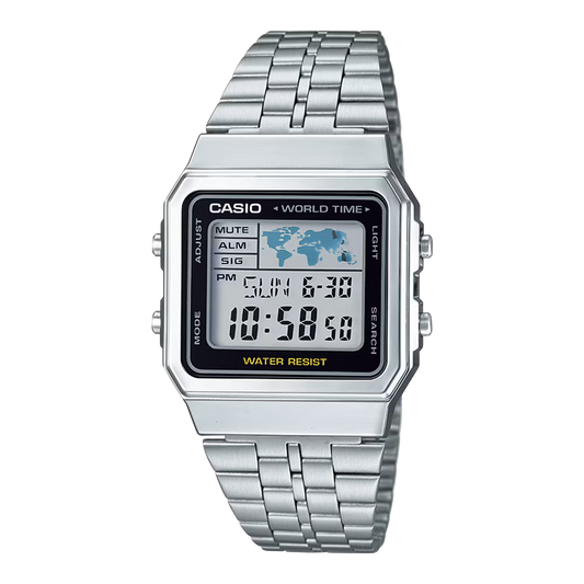 Casio A500WA-1DF Silver Steel Watch