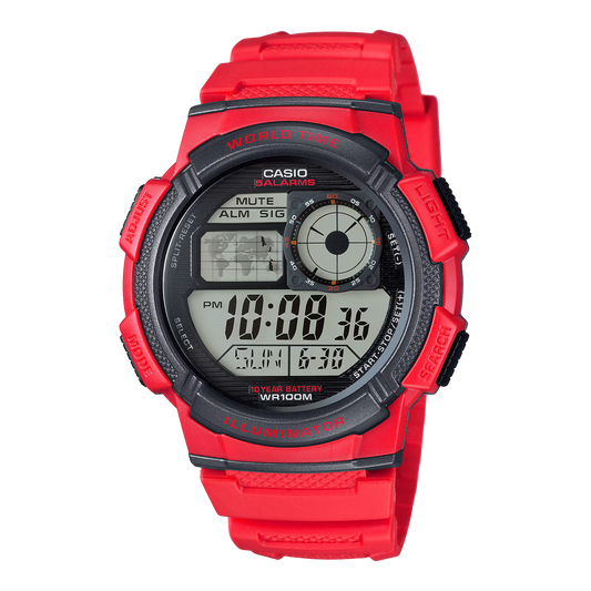 Casio AE-1000W-4AV Red Watch