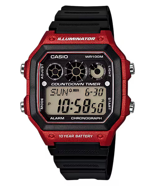 Casio AE-1300WH-4AV Red Watch