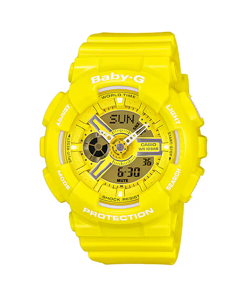 Baby-G BA-110BC-9ADR Women Yellow Watch
